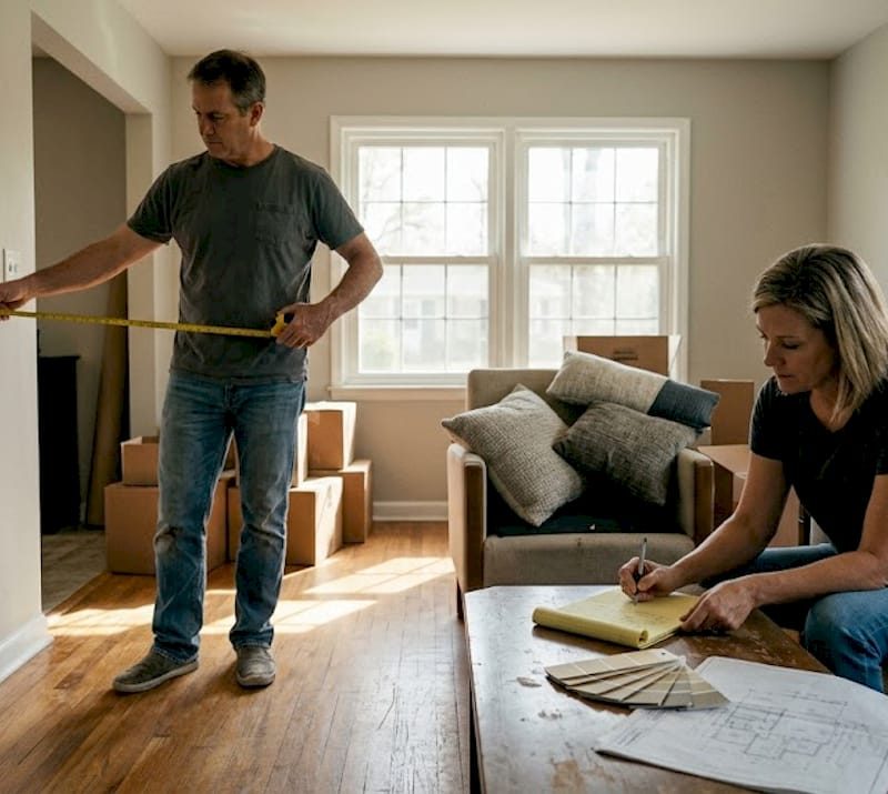 Why Remodel Your Home: Boost Value and Enjoyment Homeowners planning remodel in lived-in living room