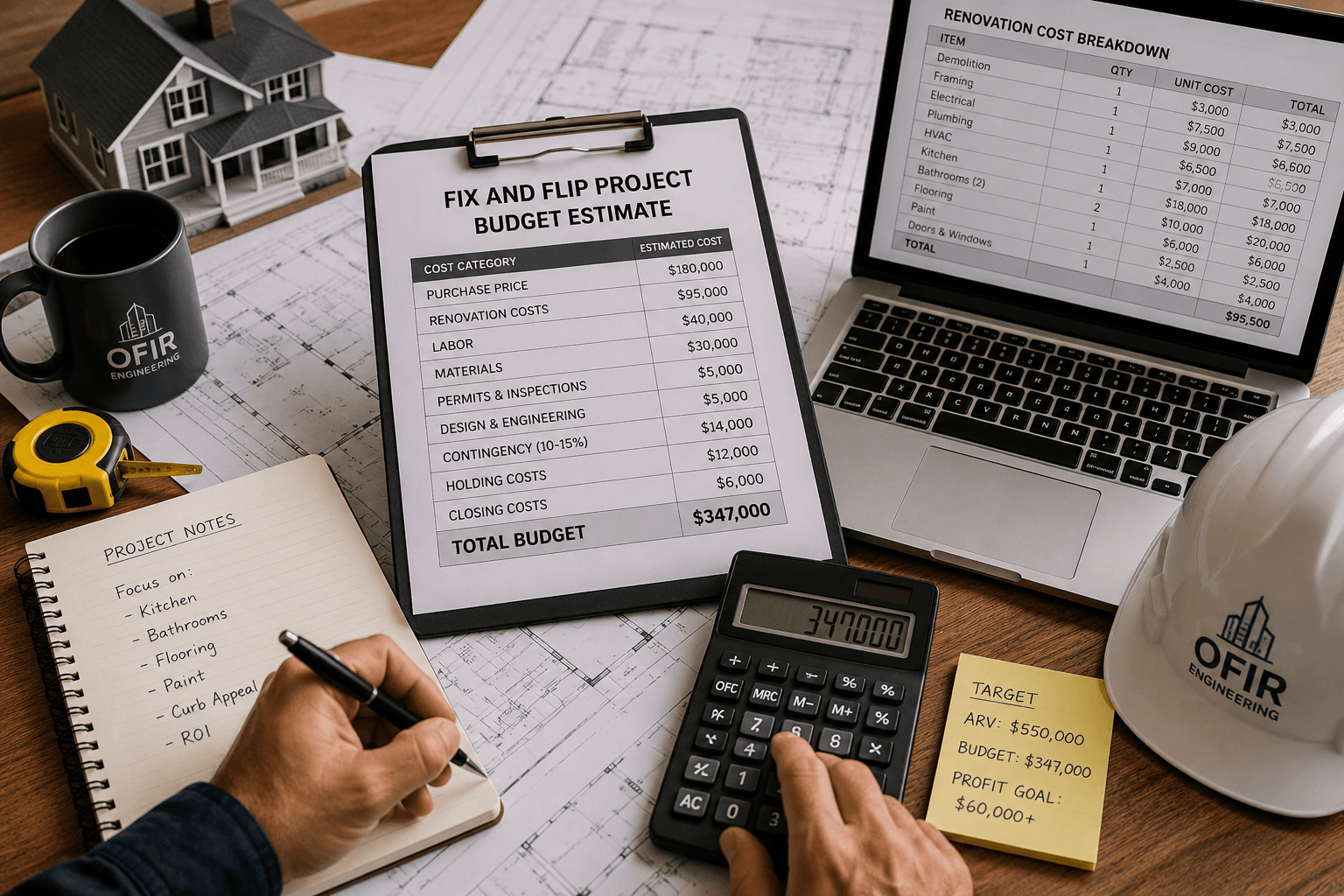 fix and flip project budget planning in Florida
