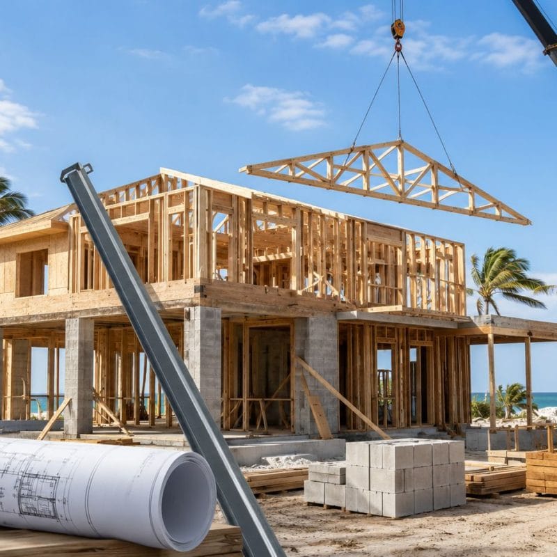 New Home Construction St Augustine Florida: Expert Guide New custom home under construction by Ofir Engineering in Northeast Florida