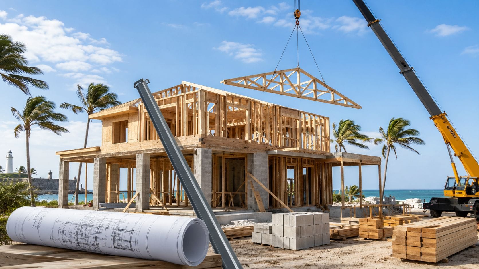 New custom home under construction by Ofir Engineering in Northeast Florida