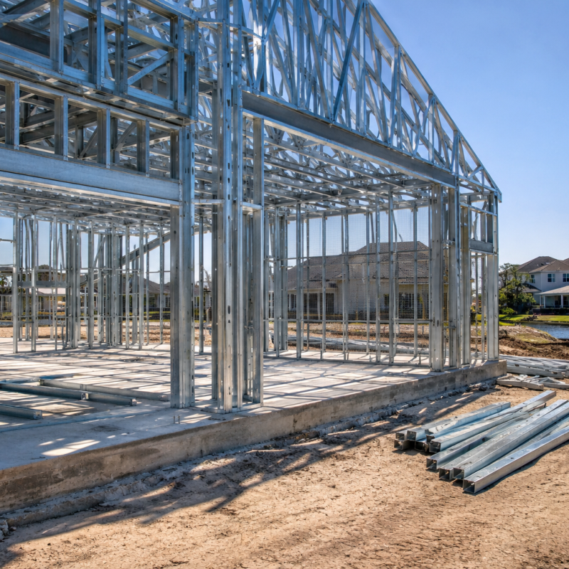 Steel Frame Homes Cost Per Square Foot: A Jacksonville, FL Cost Guide are steel frame homes worth it florida cost comparison in Jacksonville, Northeast Florida