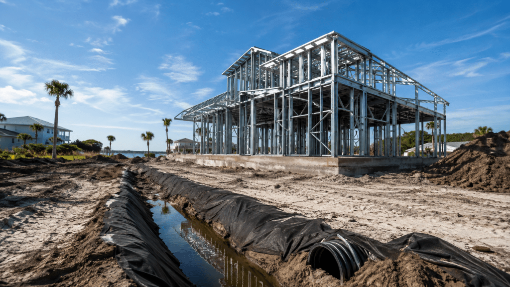Metal Frame Homes Soil and Drainage: How Northeast Florida Lot Conditions Shape the Build — Ofir Engineering, Northeast Florida